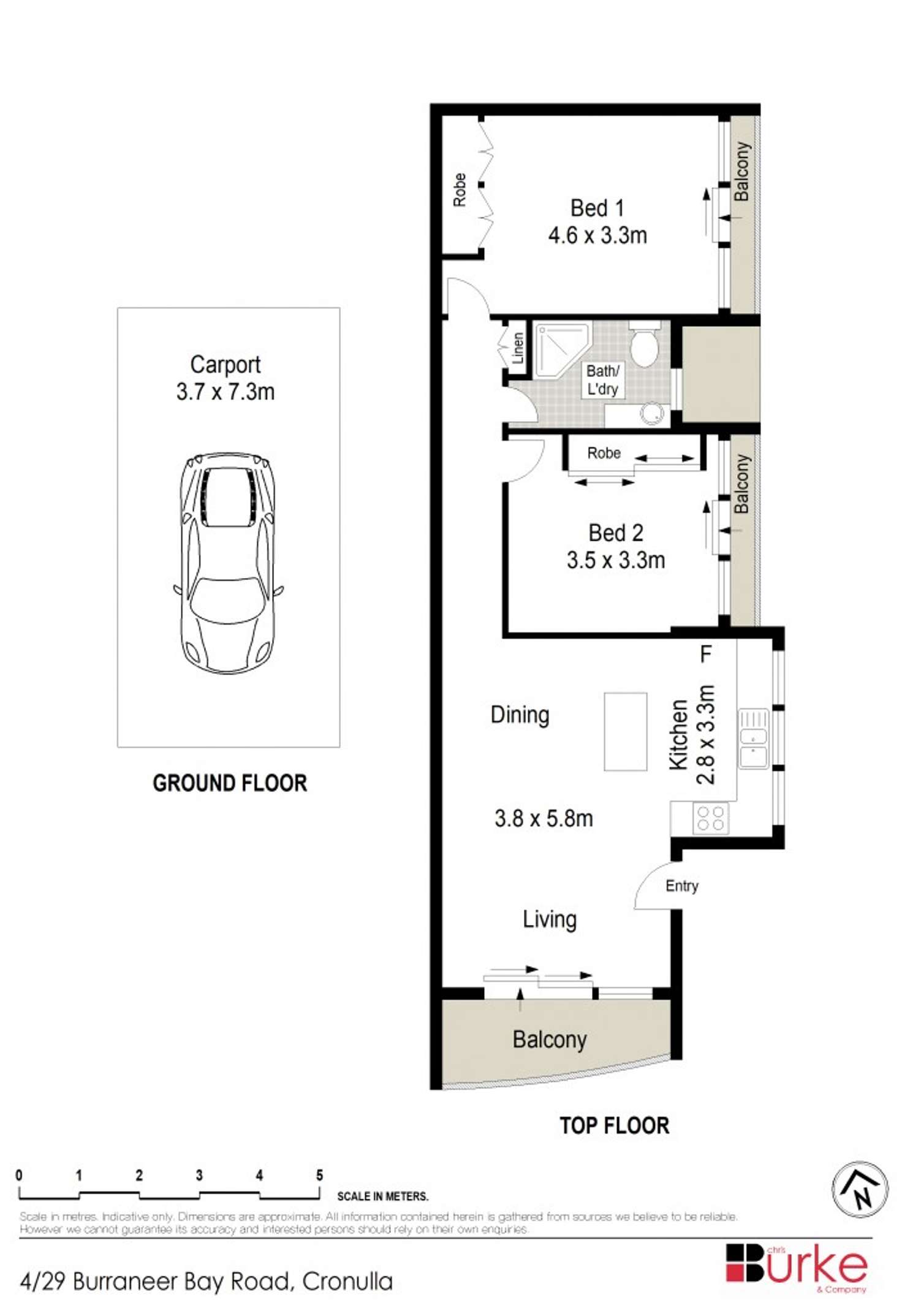 Floorplan of Homely unit listing, 4/29 Burraneer Bay Road, Cronulla NSW 2230