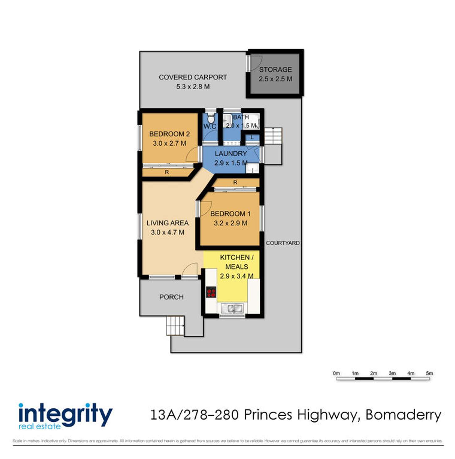 Floorplan of Homely unit listing, 13A/278-280 Princes Highway, Bomaderry NSW 2541