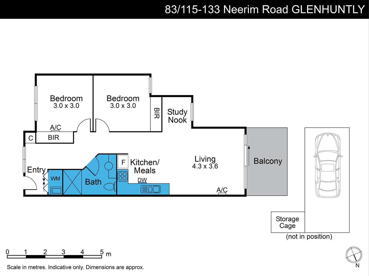 Floorplan of Homely apartment listing, 83/115-133 Neerim Road, Glen Huntly VIC 3163