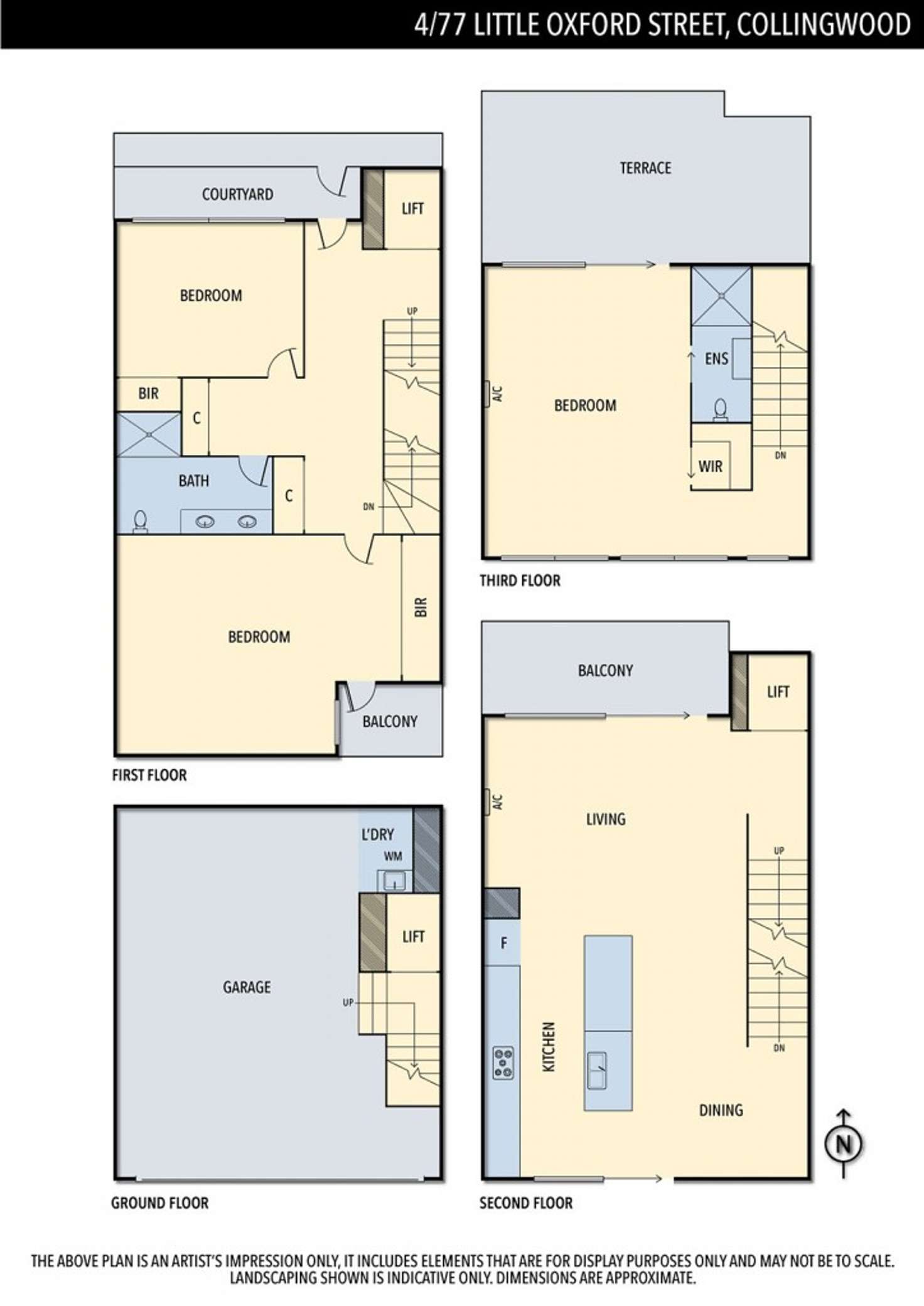 Floorplan of Homely townhouse listing, 4/77 Little Oxford Street, Collingwood VIC 3066