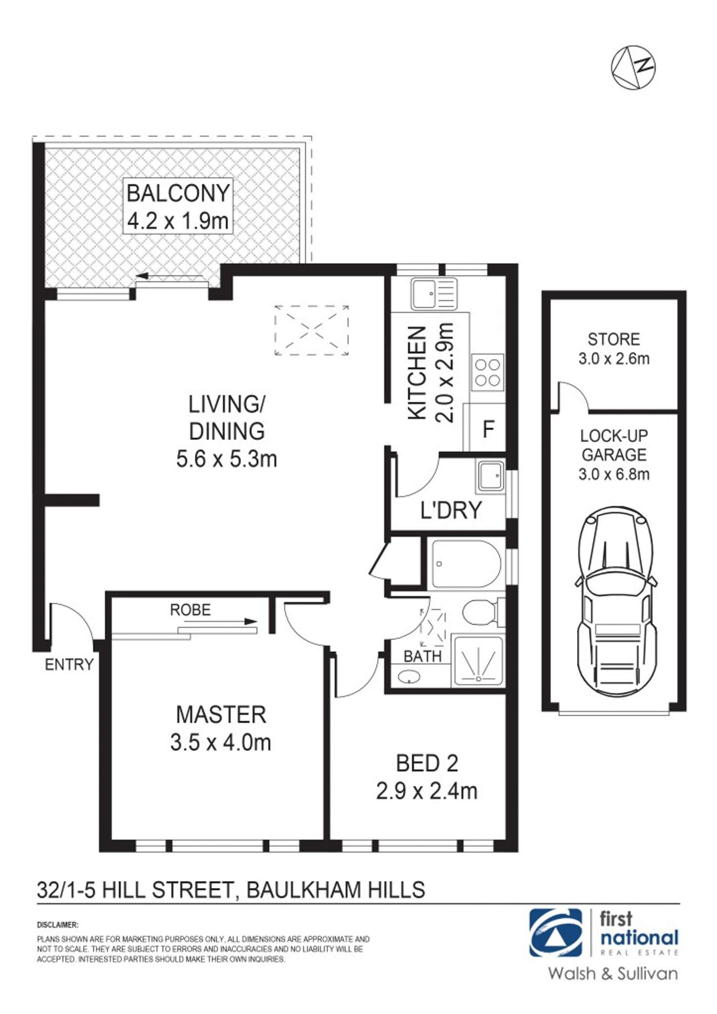 Floorplan of Homely villa listing, 32/1-5 Hill Street, Baulkham Hills NSW 2153