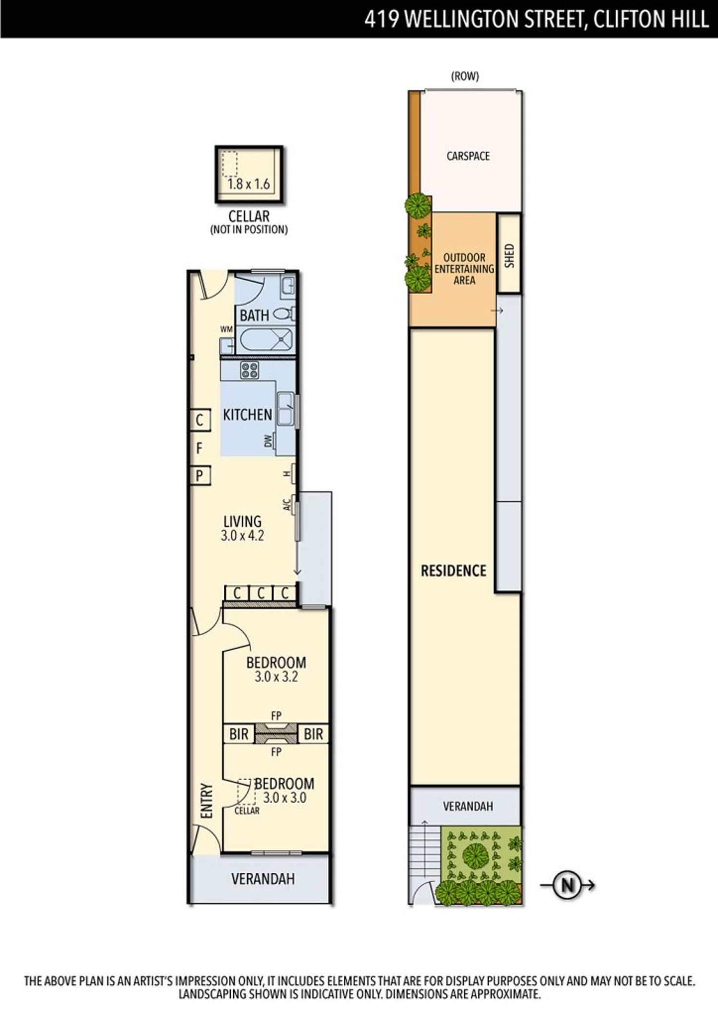 Floorplan of Homely house listing, 419 Wellington Street, Clifton Hill VIC 3068