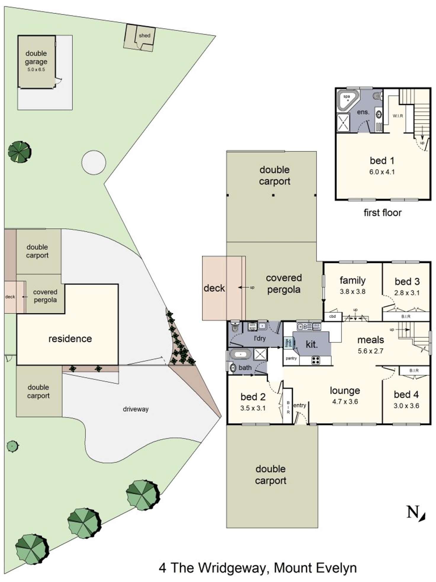 Floorplan of Homely house listing, 4 The Wridgeway, Mount Evelyn VIC 3796
