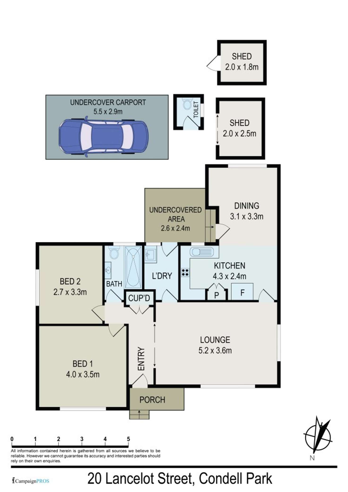 Floorplan of Homely house listing, 20 Lancelot St, Condell Park NSW 2200