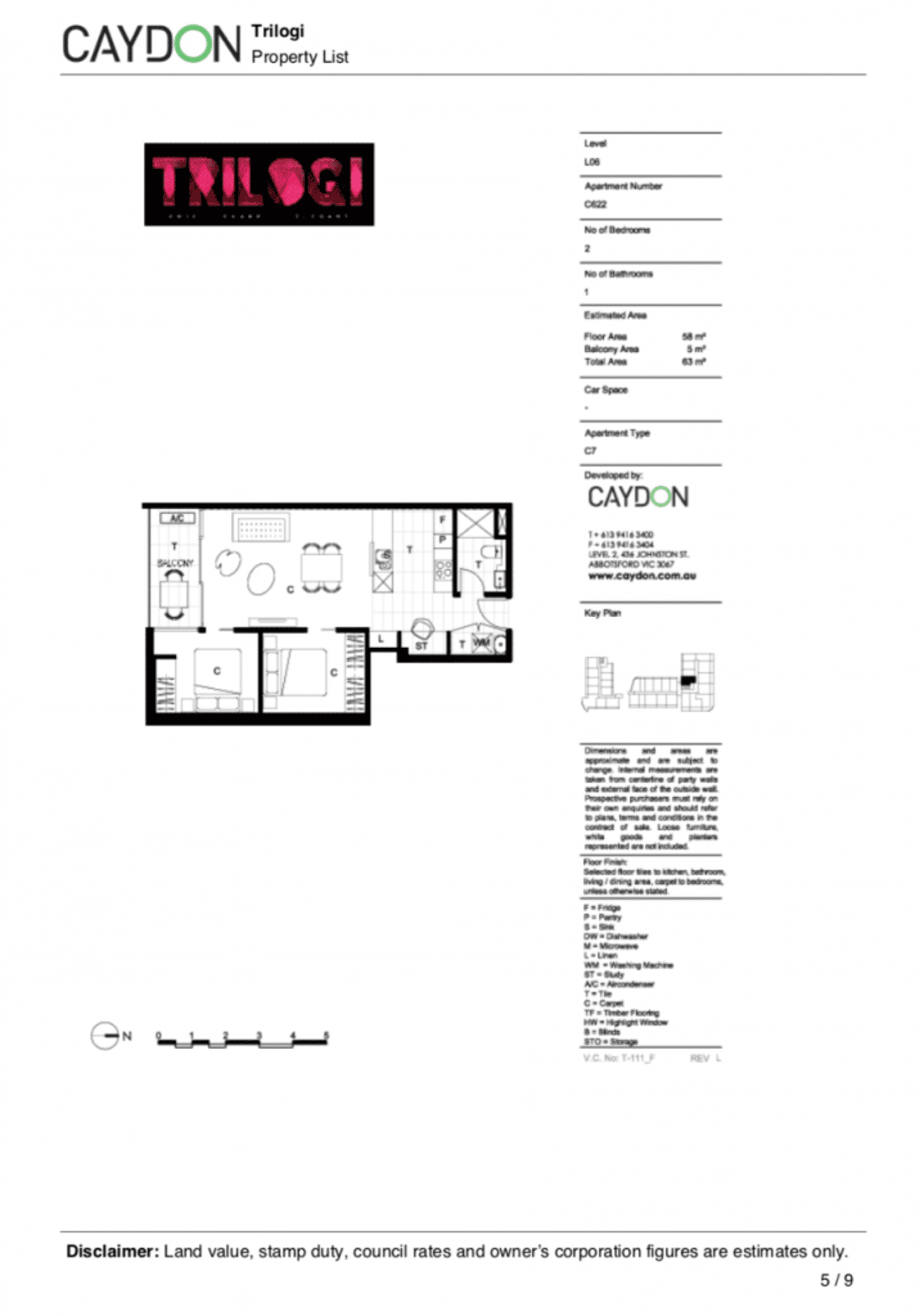 Floorplan of Homely apartment listing, 622/15 Clifton Street, Prahran VIC 3181