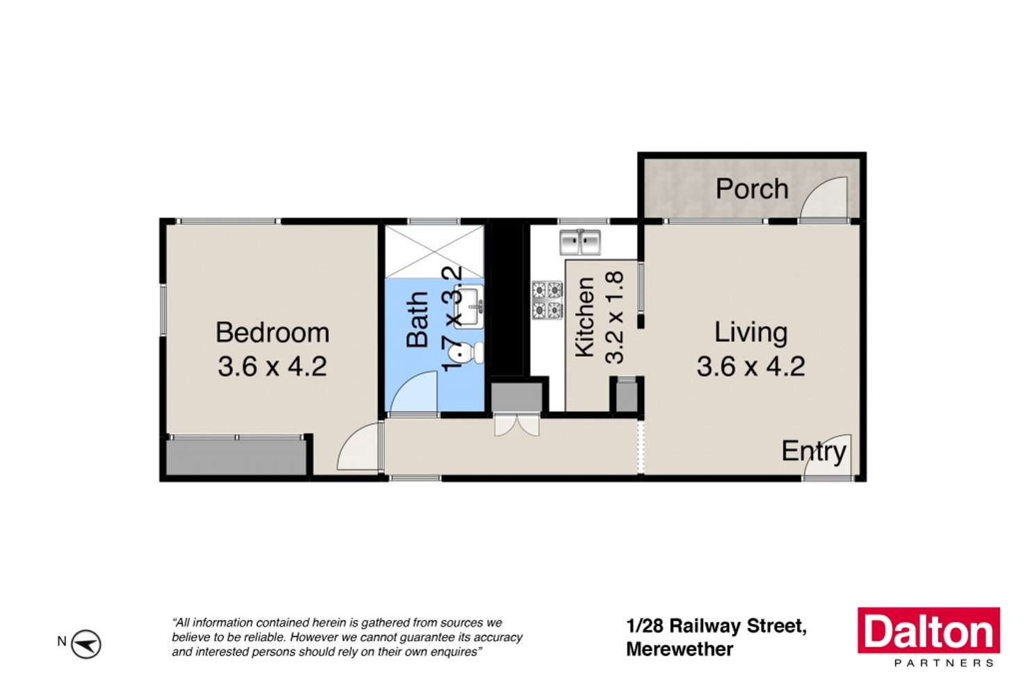 Floorplan of Homely apartment listing, 1/28 Railway Street, Merewether NSW 2291