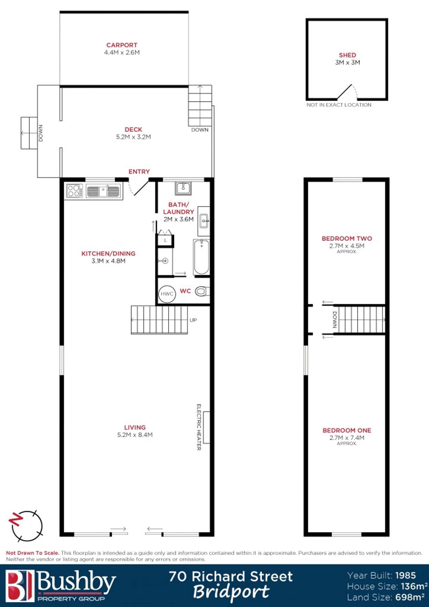 Floorplan of Homely house listing, 70 Richard Street, Bridport TAS 7262