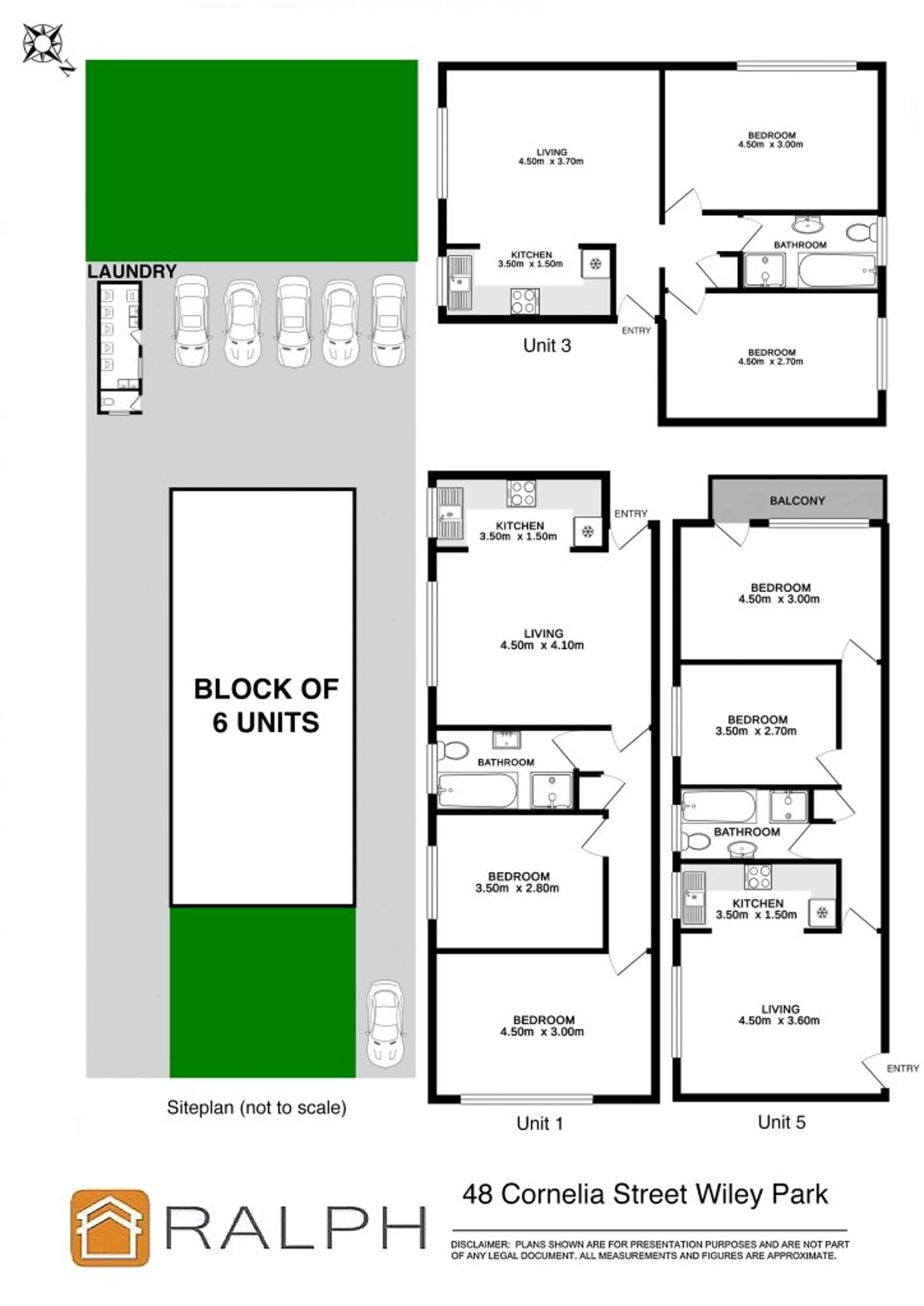 Floorplan of Homely blockOfUnits listing, 1-6/48 Cornelia Street, Wiley Park NSW 2195