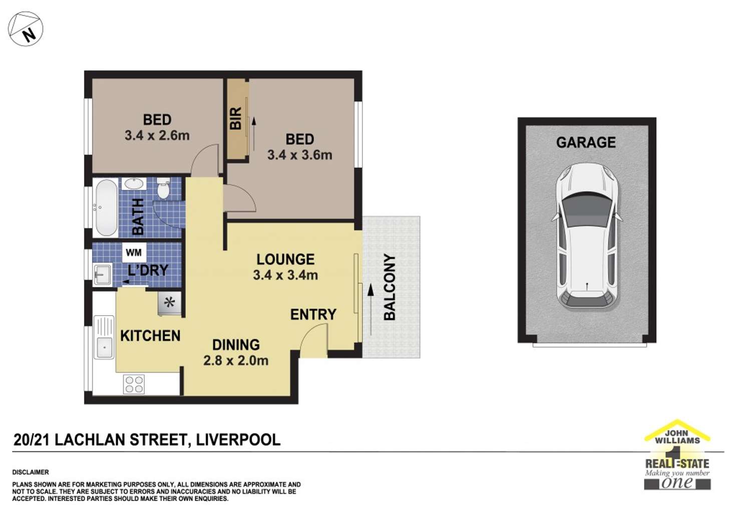 Floorplan of Homely unit listing, 20/21 Lachlan Street, Warwick Farm NSW 2170