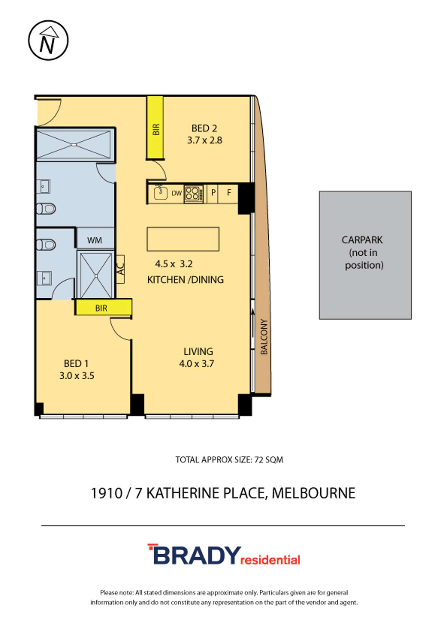 Floorplan of Homely apartment listing, 1910/7 Katherine place, Melbourne VIC 3000