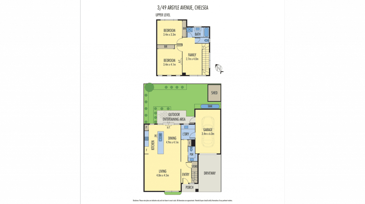 Floorplan of Homely townhouse listing, 3/49 Argyle Avenue, Chelsea VIC 3196