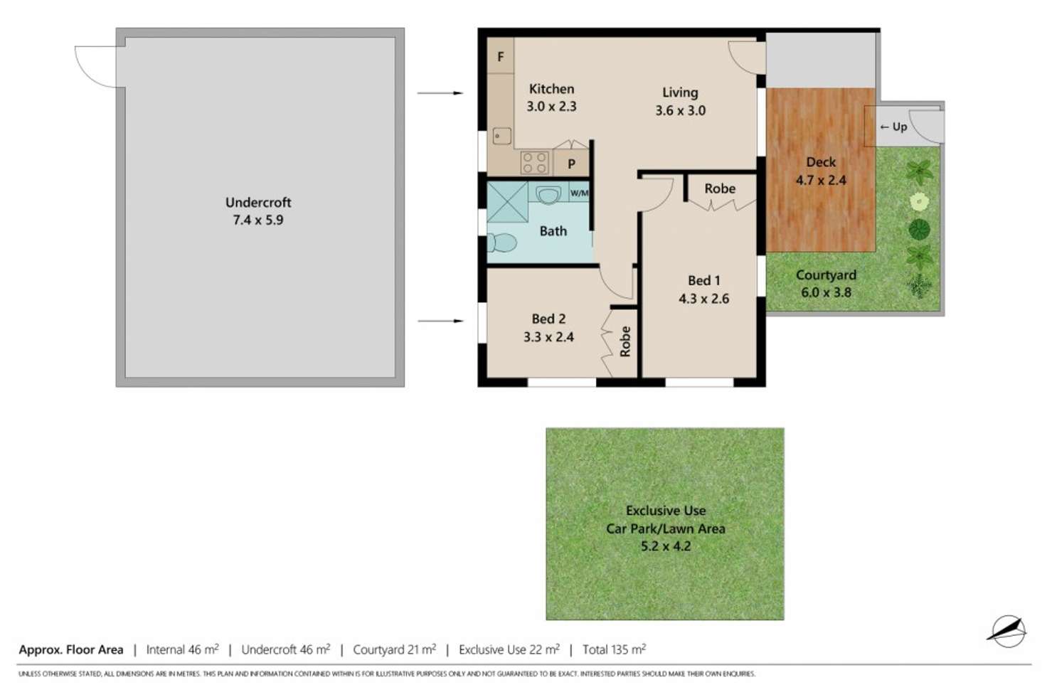 Floorplan of Homely unit listing, 1/15 Jason Street, Red Hill QLD 4059