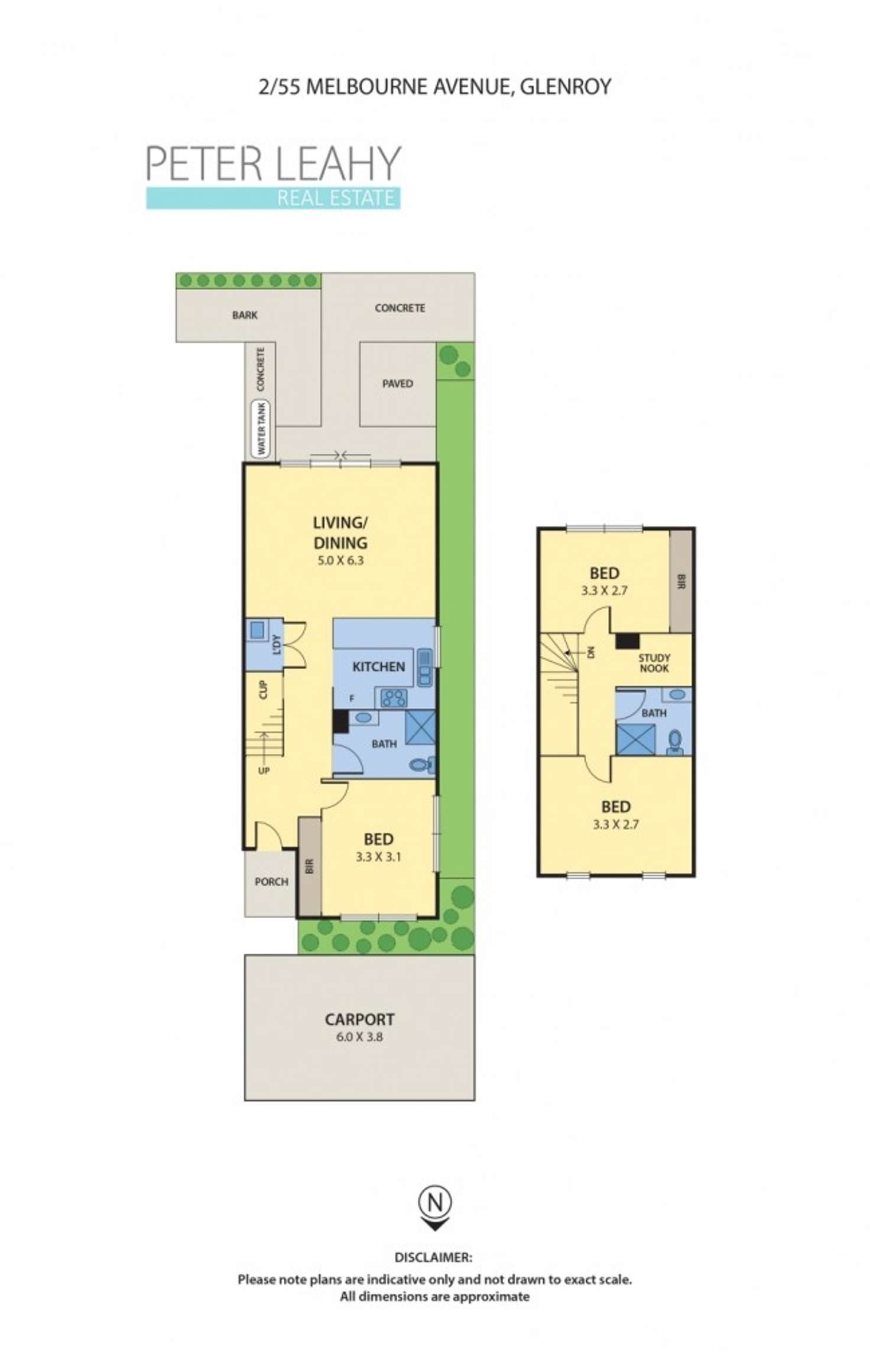 Floorplan of Homely townhouse listing, 2/55 Melbourne Avenue, Glenroy VIC 3046