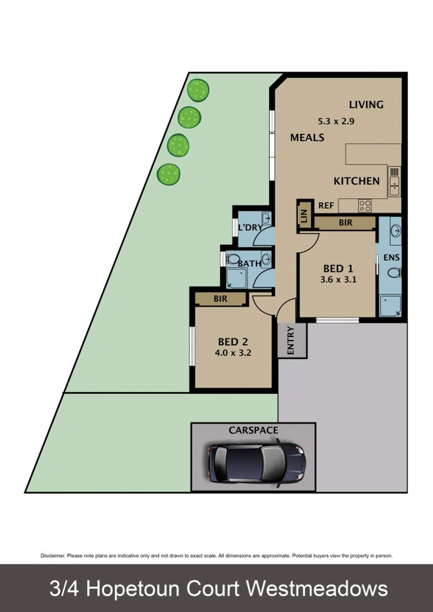 Floorplan of Homely townhouse listing, 3/4 Hopetoun Court, Westmeadows VIC 3049