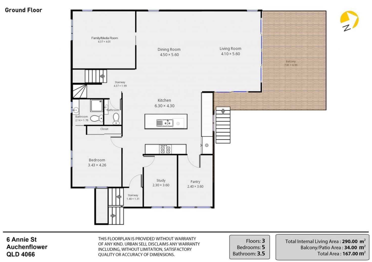 Floorplan of Homely house listing, 6 Annie Street, Auchenflower QLD 4066