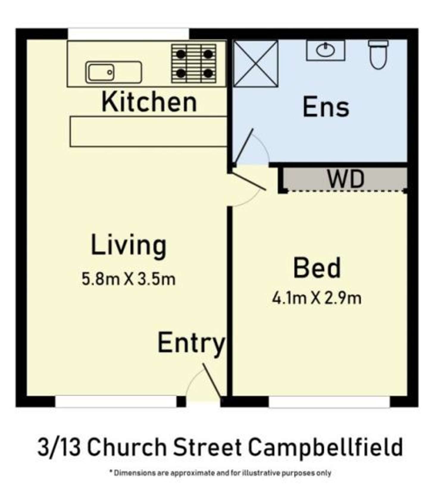 Floorplan of Homely unit listing, 3/13 Church Street, Campbellfield VIC 3061