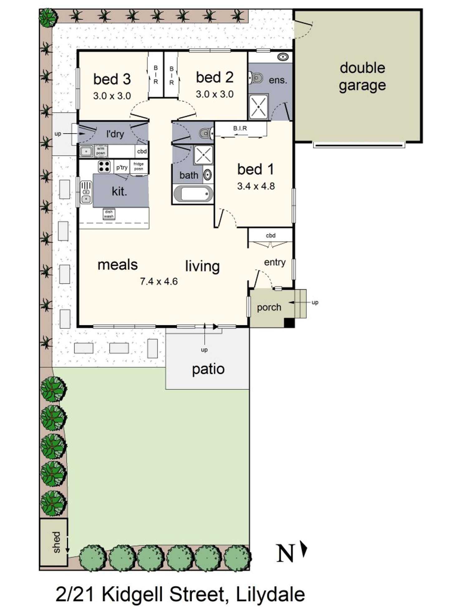 Floorplan of Homely unit listing, 2/21 Kidgell Street, Lilydale VIC 3140