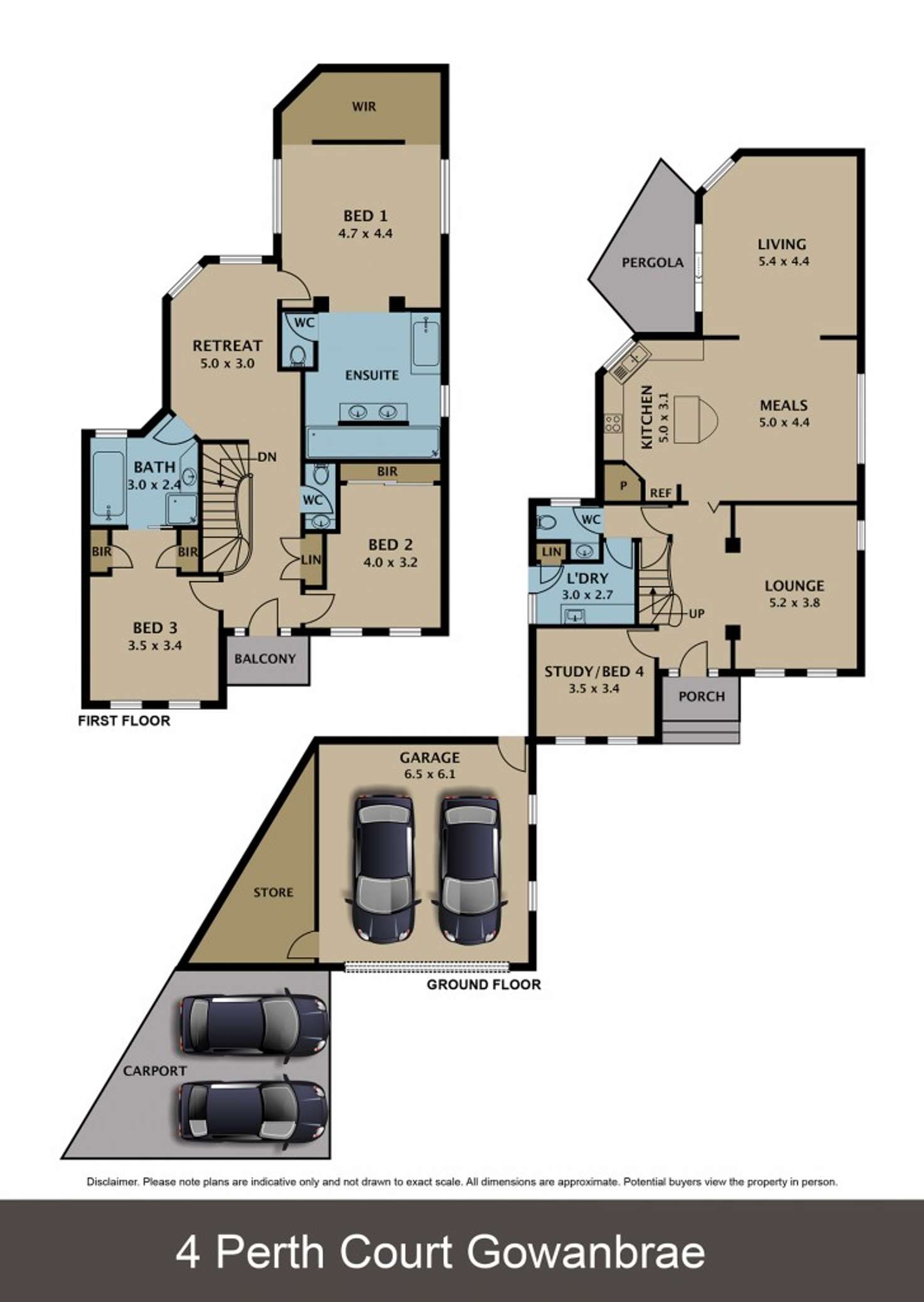 Floorplan of Homely house listing, 4 Perth Court, Gowanbrae VIC 3043