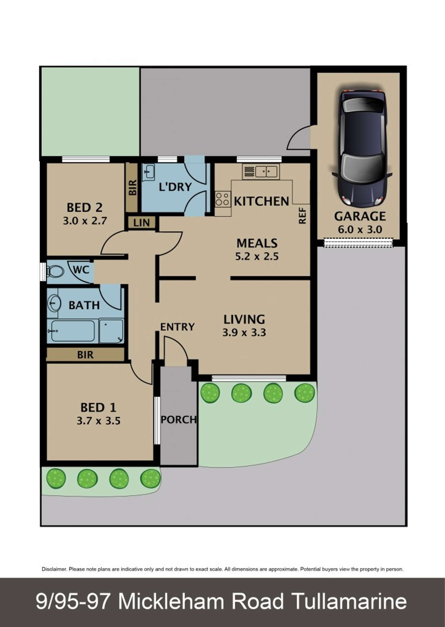 Floorplan of Homely villa listing, 9/95-97 Mickleham Road, Tullamarine VIC 3043