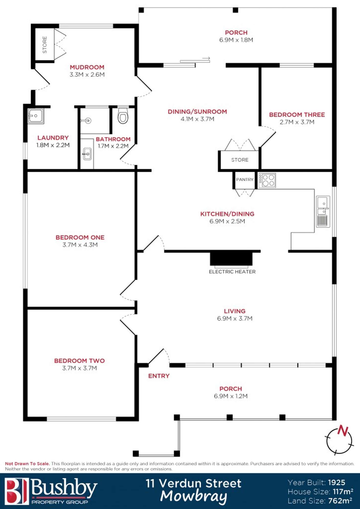 Floorplan of Homely house listing, 11 Verdun Street, Mowbray TAS 7248