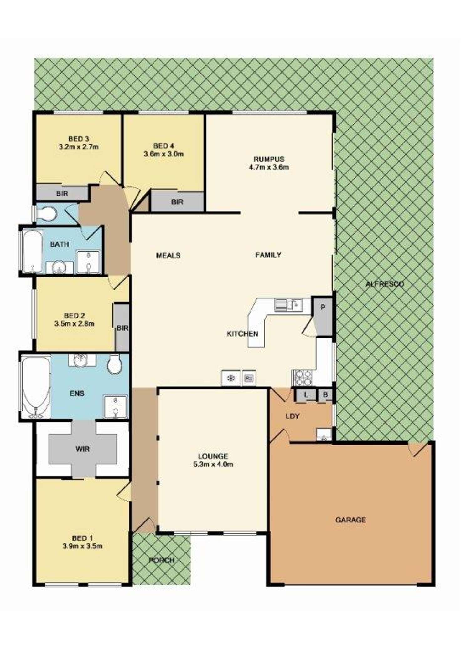 Floorplan of Homely house listing, 14 Campaspe Drive, Whittlesea VIC 3757
