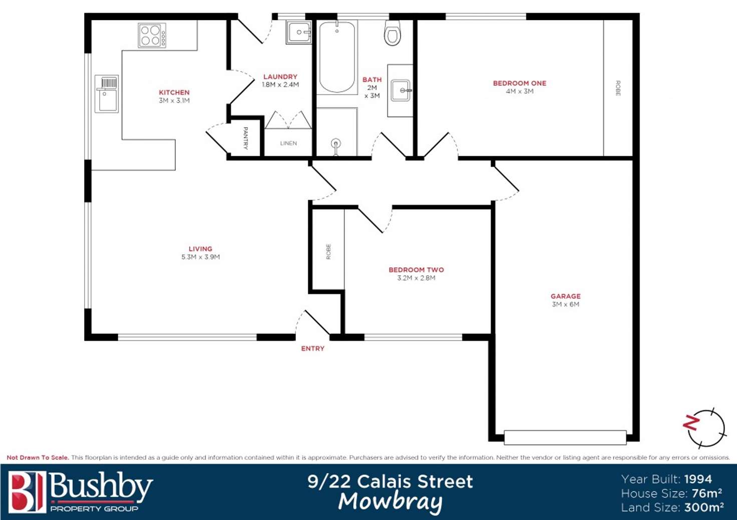 Floorplan of Homely unit listing, 9/22 Calais Street, Mowbray TAS 7248