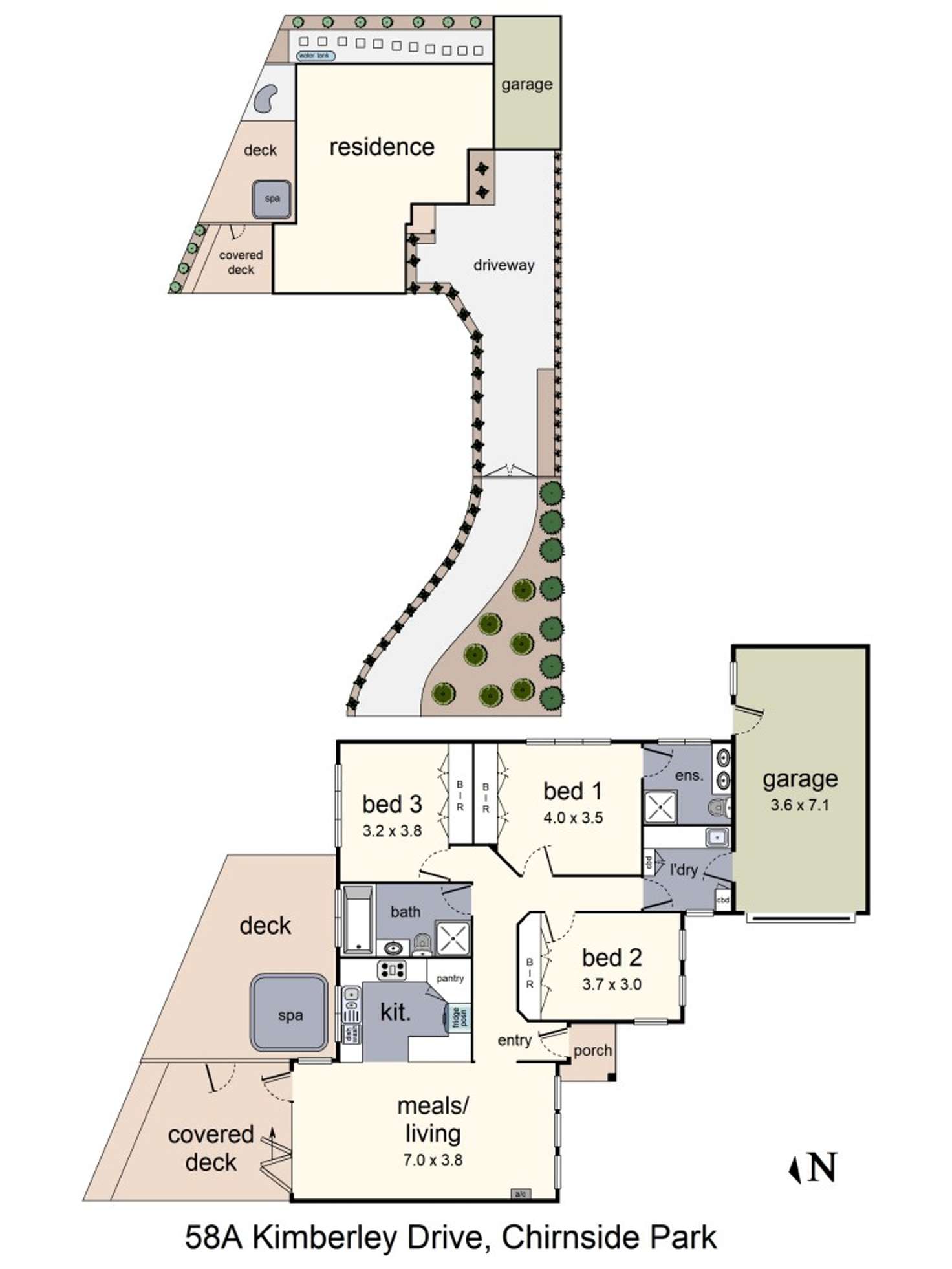 Floorplan of Homely house listing, 58A Kimberley Drive, Chirnside Park VIC 3116