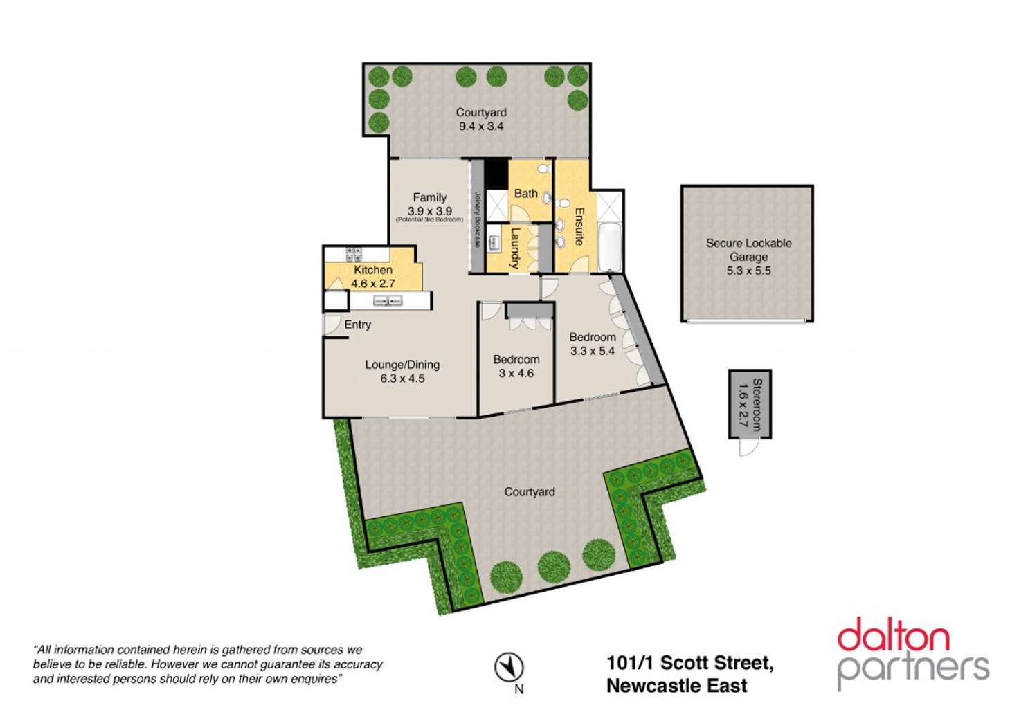 Floorplan of Homely apartment listing, 101/1 Scott Street, Newcastle East NSW 2300