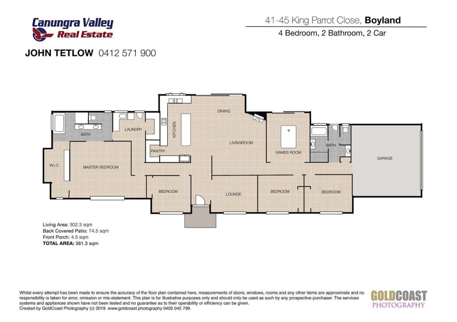 Floorplan of Homely acreageSemiRural listing, 41-45 King Parrot Close, Boyland QLD 4275