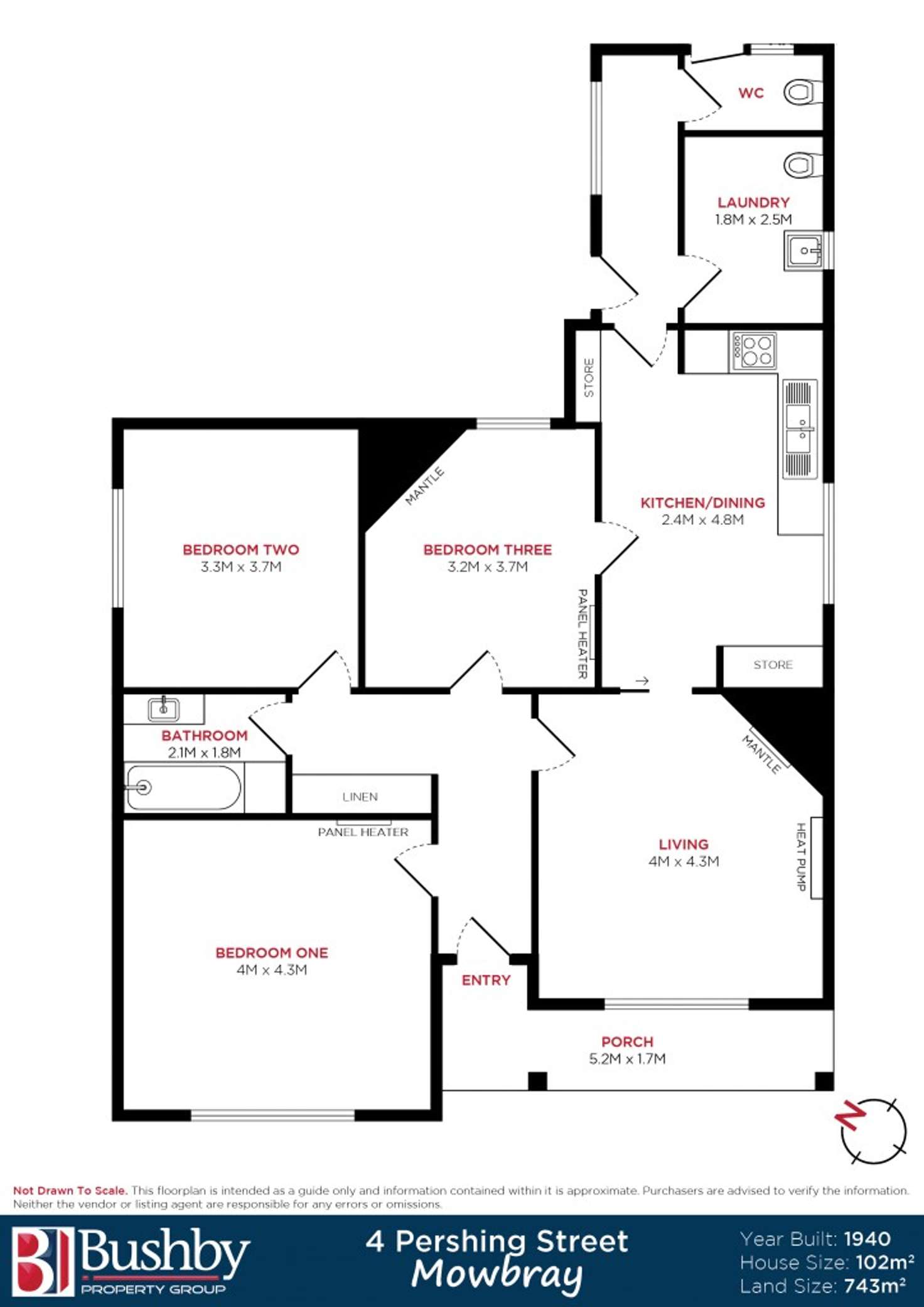 Floorplan of Homely house listing, 4 Pershing Street, Mowbray TAS 7248