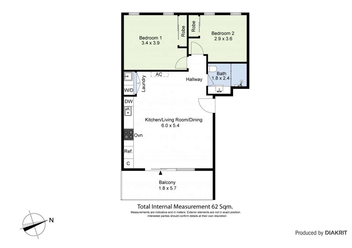 Floorplan of Homely apartment listing, 5/34 Sydenham Street, Seddon VIC 3011