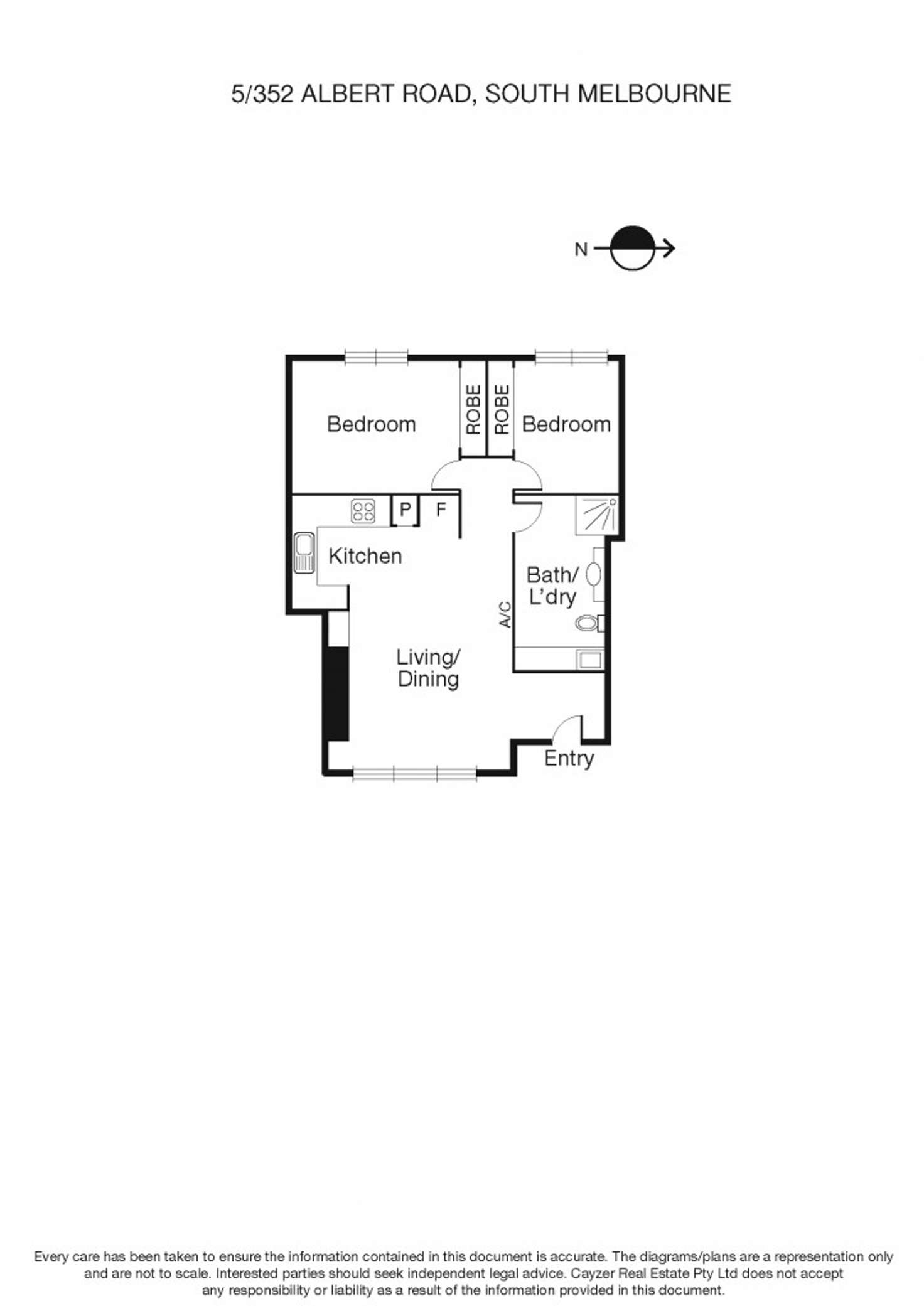 Floorplan of Homely apartment listing, 5/352 Albert Road, South Melbourne VIC 3205