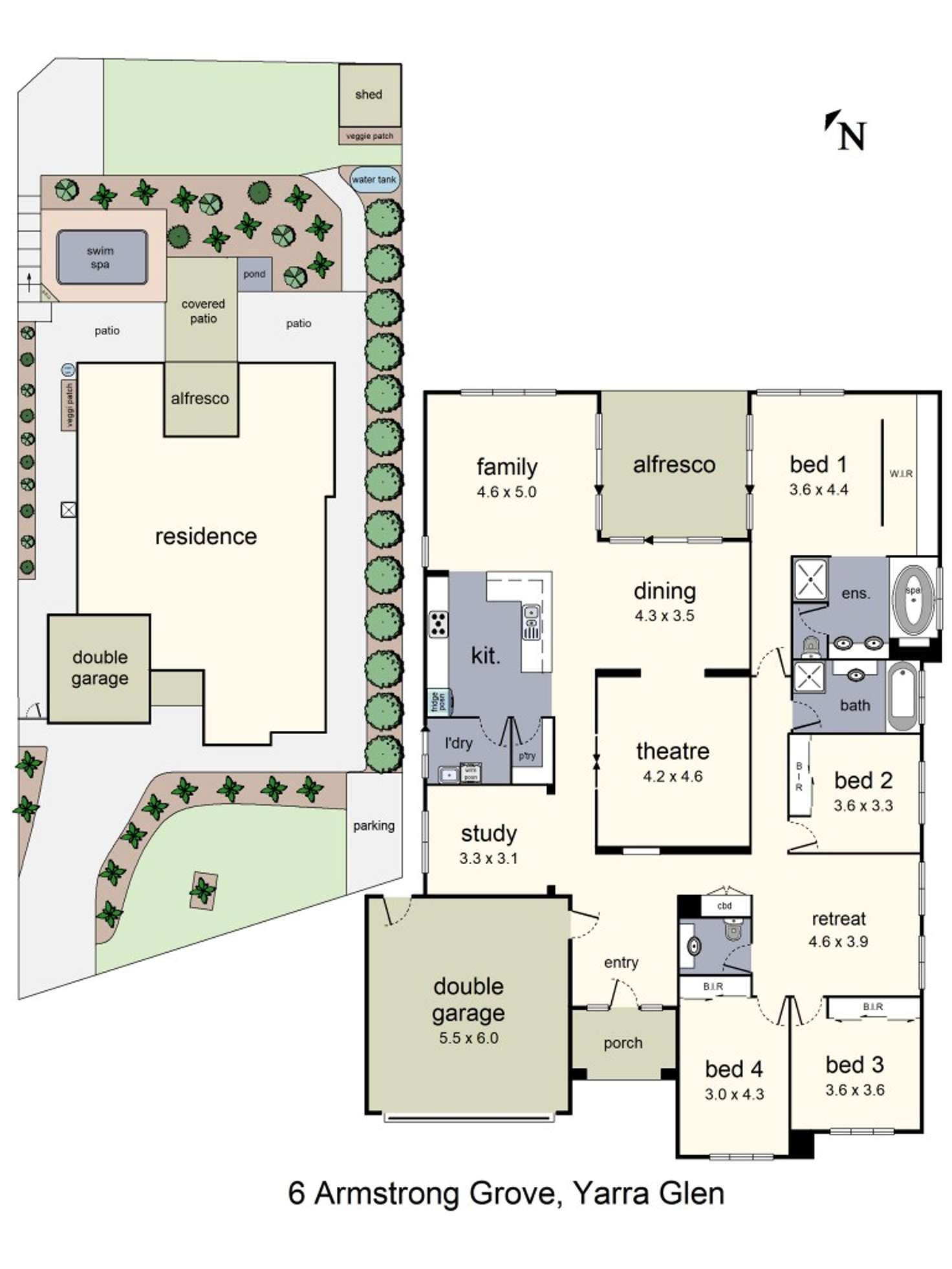 Floorplan of Homely house listing, 6 Armstrong Grove, Yarra Glen VIC 3775