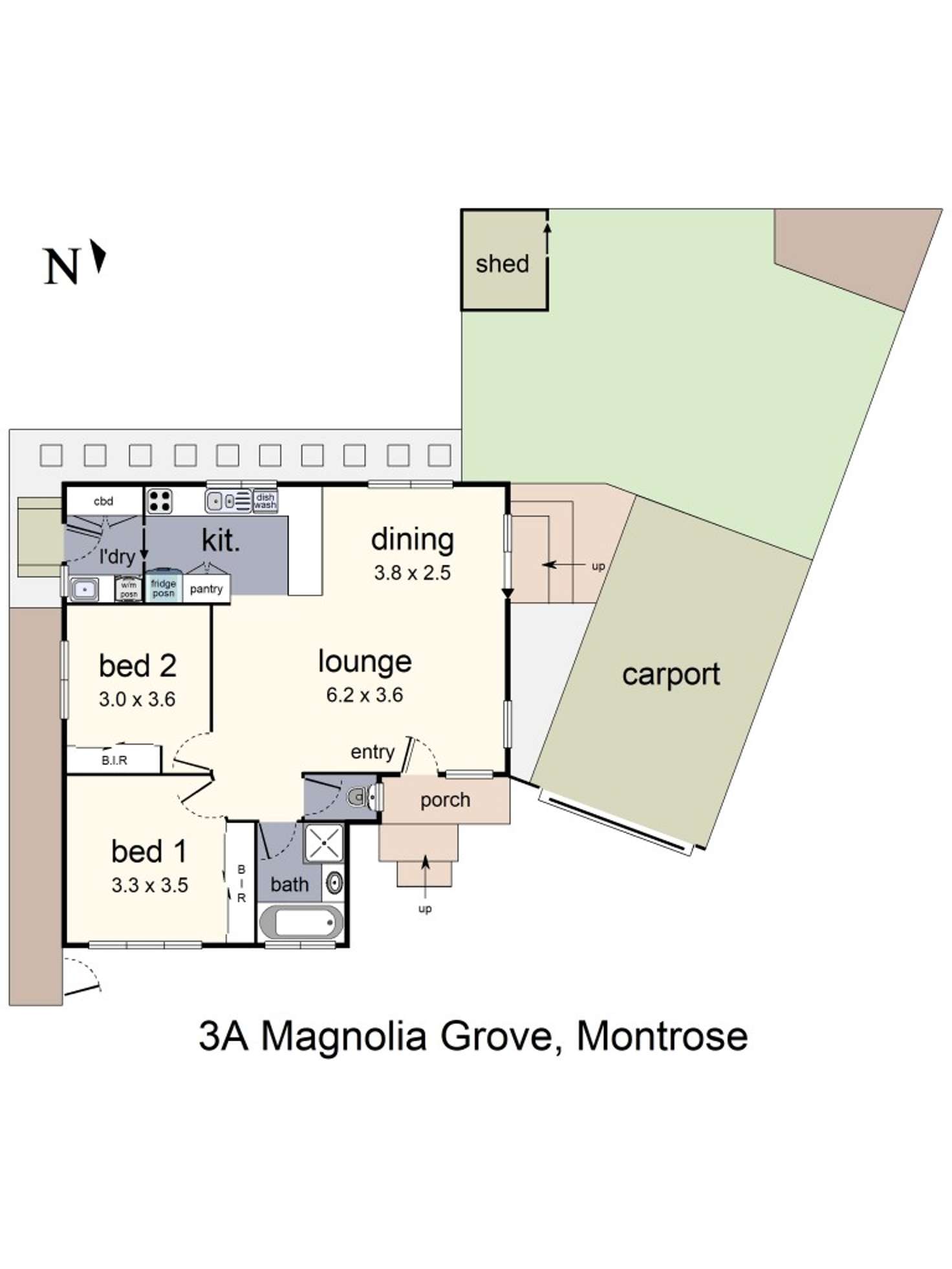 Floorplan of Homely house listing, 3A Magnolia Grove, Montrose VIC 3765