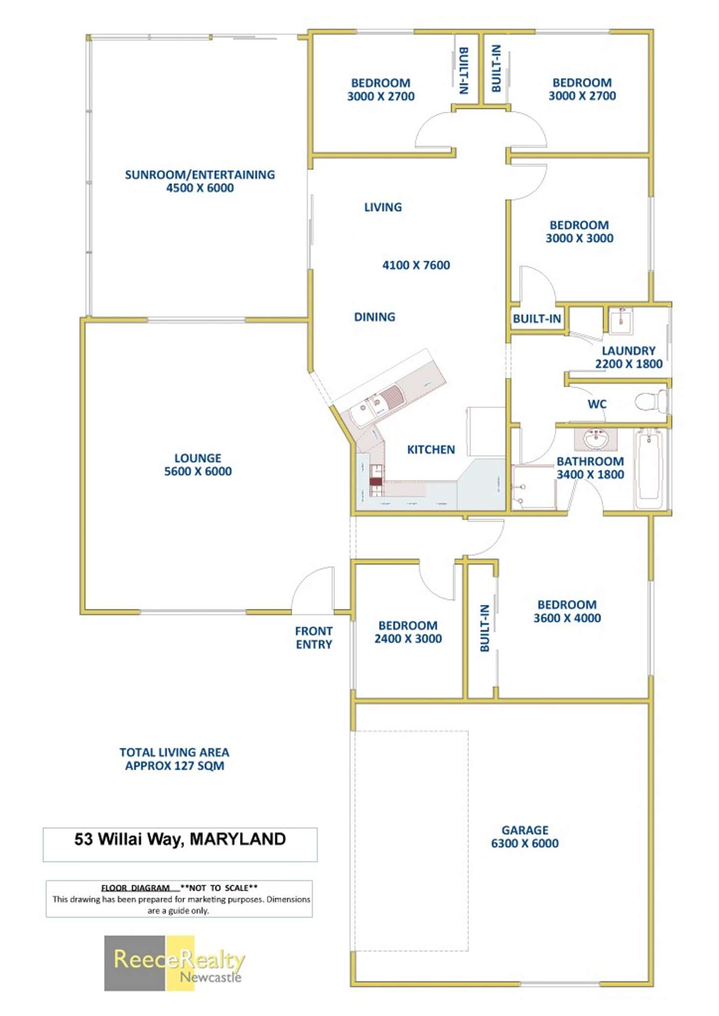Floorplan of Homely house listing, 53 Willai Way, Maryland NSW 2287
