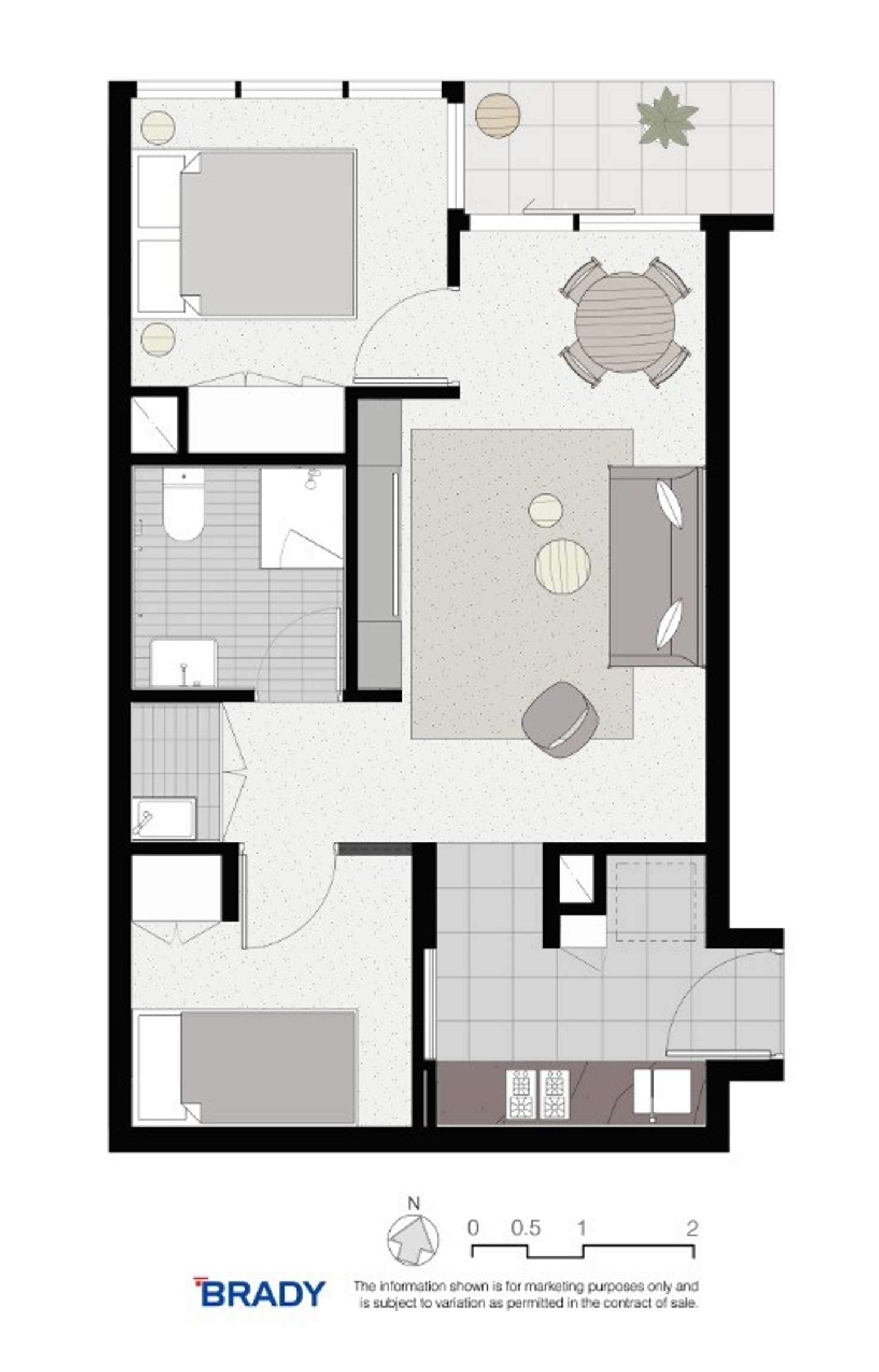 Floorplan of Homely apartment listing, 4801/500 Elizabeth Street, Melbourne VIC 3000