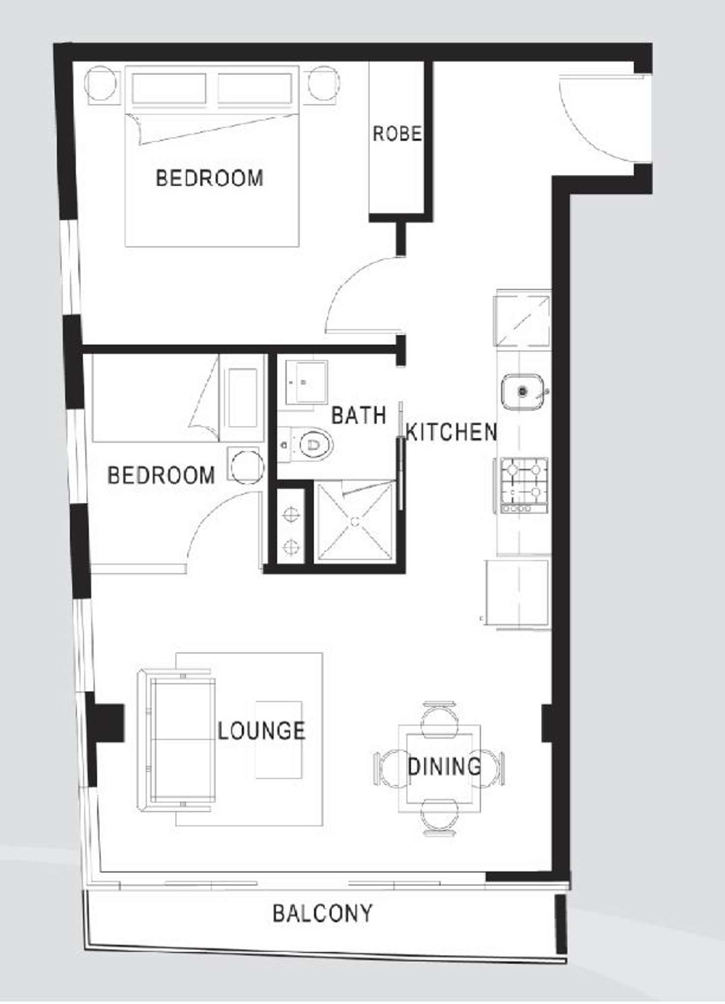 Floorplan of Homely apartment listing, 2005/8 Exploration Lane, Melbourne VIC 3000