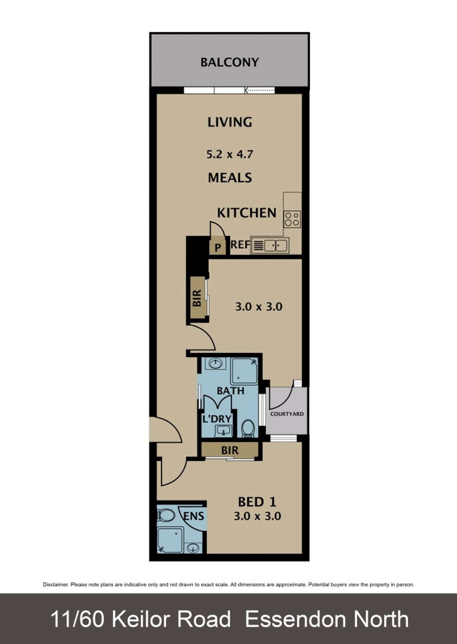 Floorplan of Homely apartment listing, 11/60 Keilor Road, Essendon North VIC 3041