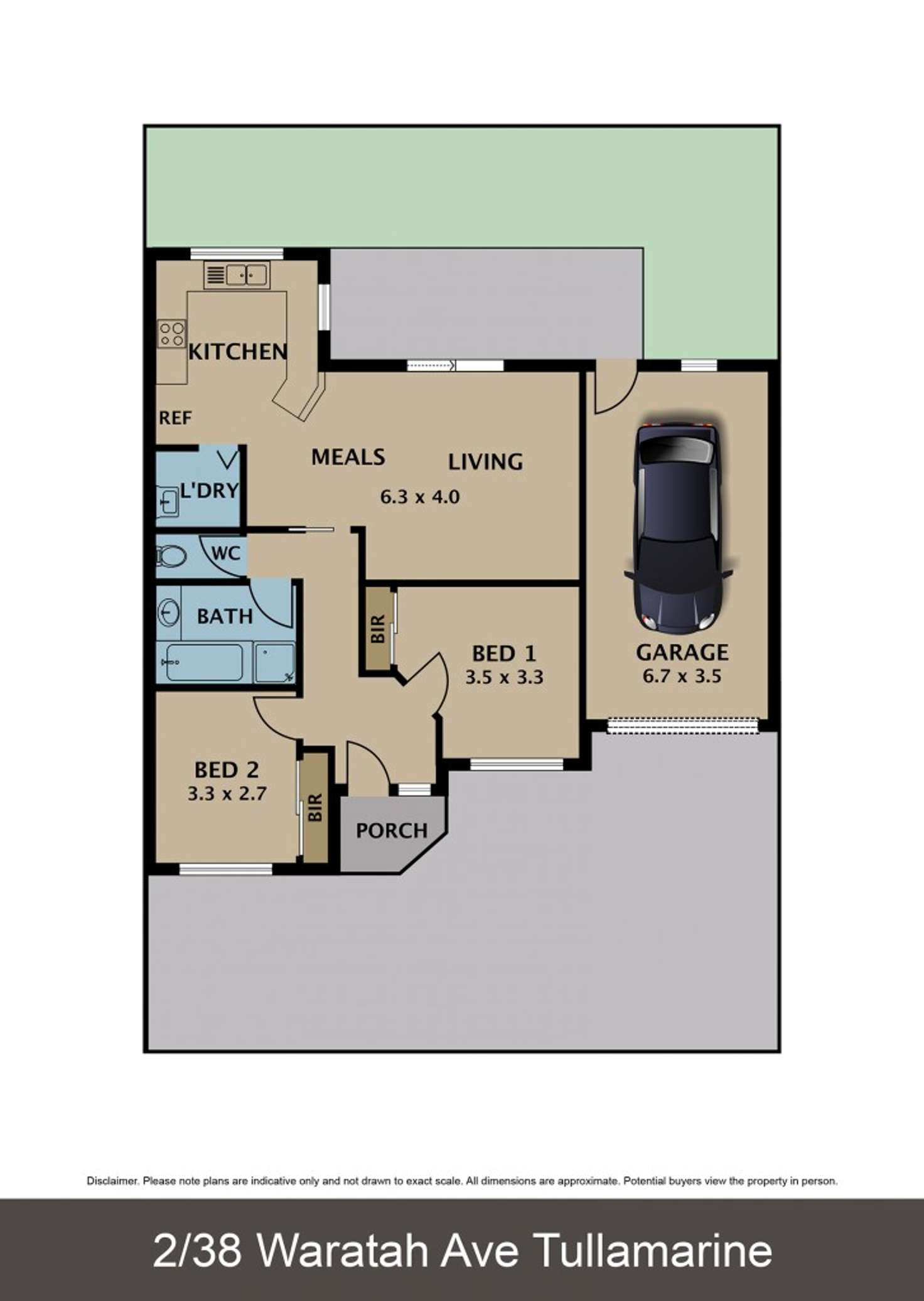 Floorplan of Homely unit listing, 2/38 Waratah Avenue, Tullamarine VIC 3043