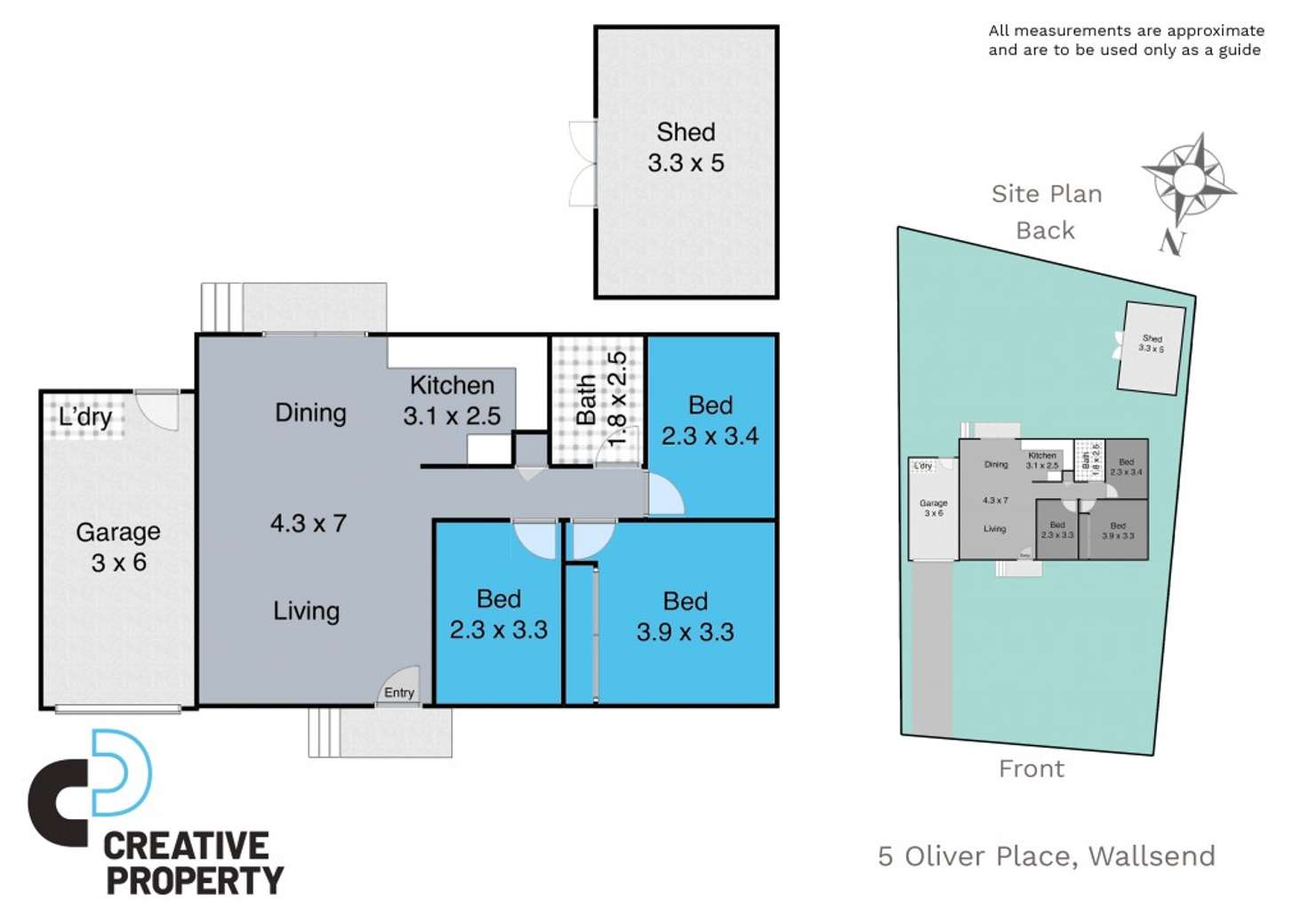 Floorplan of Homely house listing, 5 Oliver Place, Wallsend NSW 2287