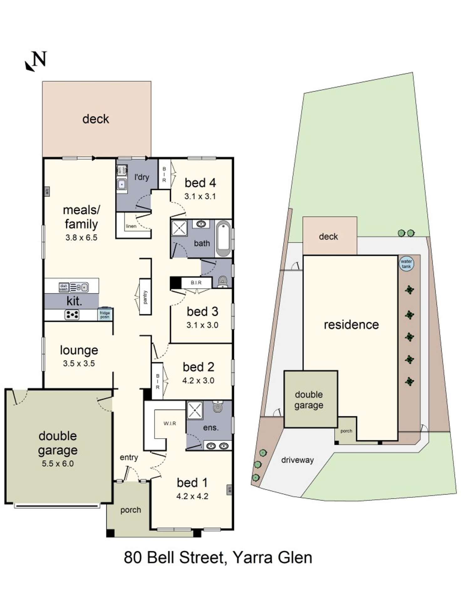 Floorplan of Homely house listing, 80 Bell Street, Yarra Glen VIC 3775