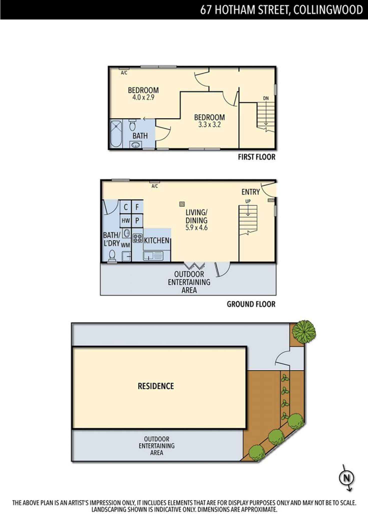 Floorplan of Homely house listing, 67 Hotham Street, Collingwood VIC 3066