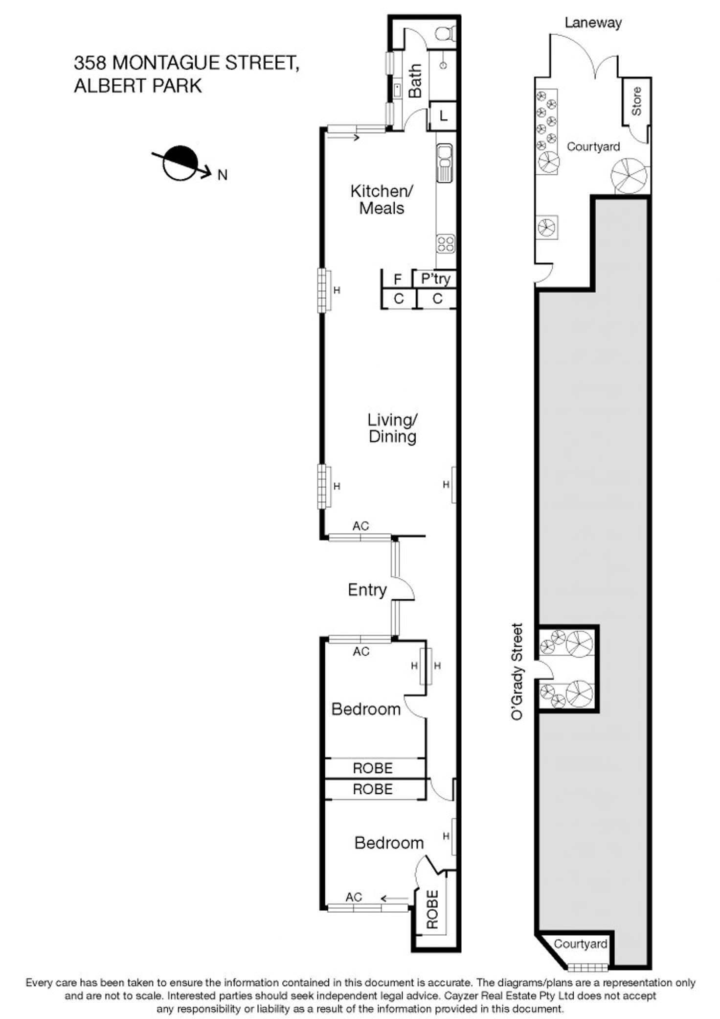 Floorplan of Homely house listing, 358 Montague Street, Albert Park VIC 3206