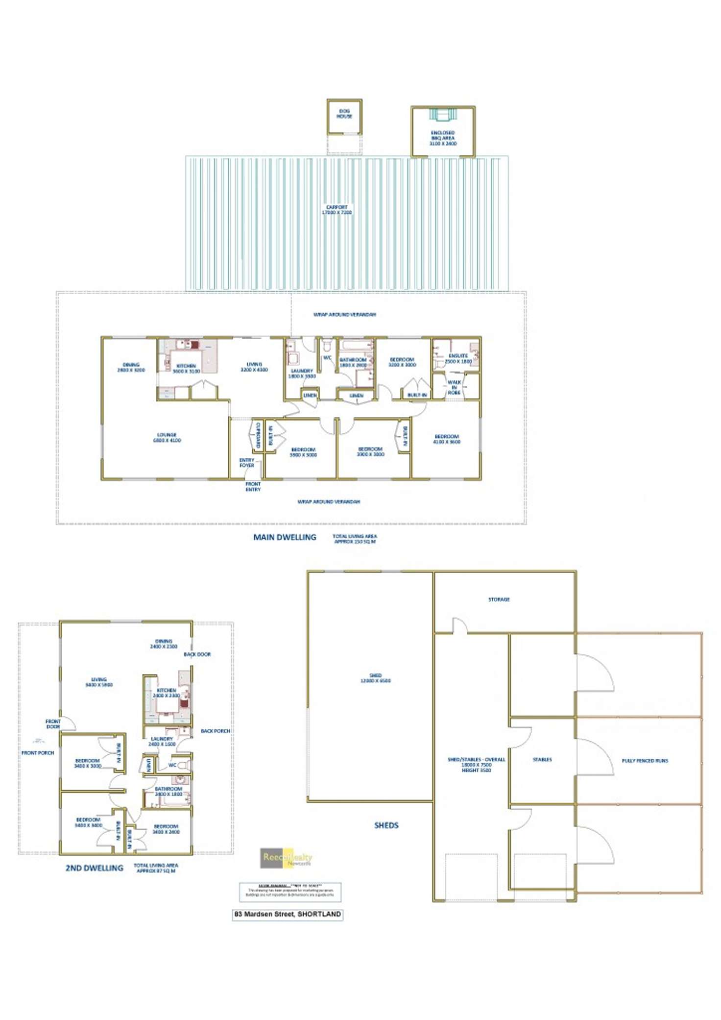 Floorplan of Homely acreageSemiRural listing, 83 Marsden Street, Shortland NSW 2307