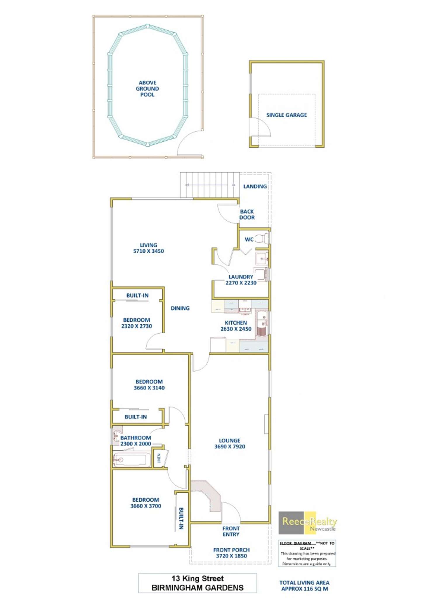 Floorplan of Homely house listing, 13 King Street, Birmingham Gardens NSW 2287