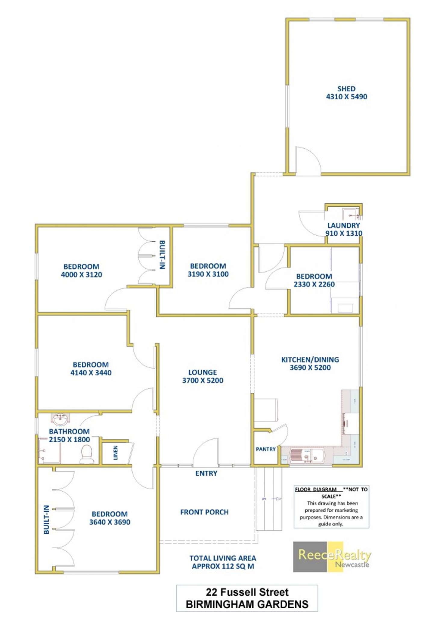 Floorplan of Homely house listing, 22 Fussell Street, Birmingham Gardens NSW 2287