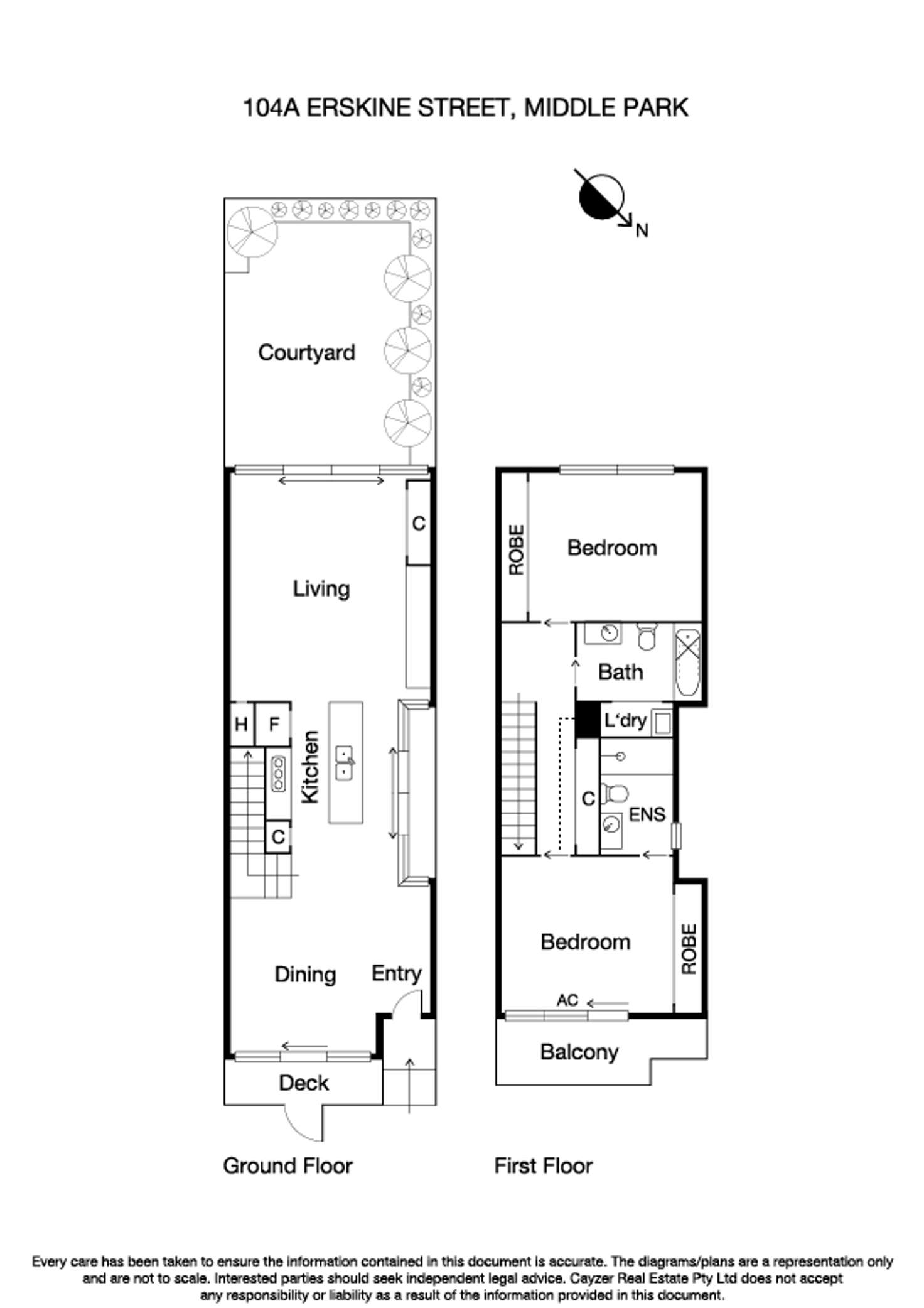 Floorplan of Homely house listing, 104A Erskine Street, Middle Park VIC 3206