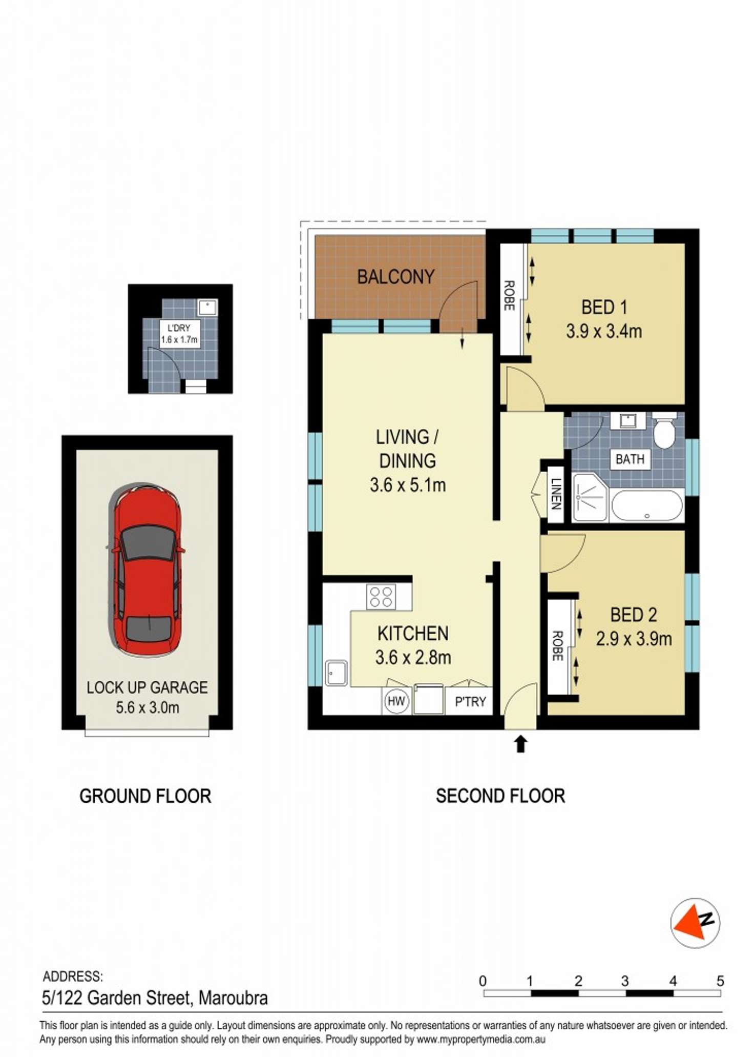 Floorplan of Homely apartment listing, 5/122 Garden Street, Maroubra NSW 2035