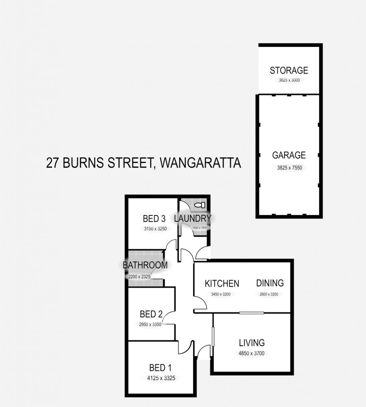 Floorplan of Homely house listing, 27 Burns Street, Wangaratta VIC 3677