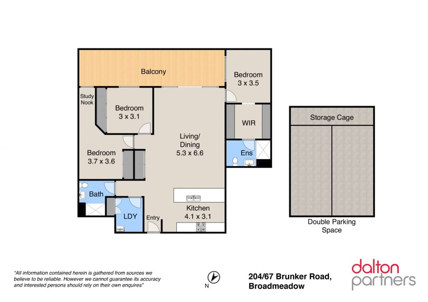 Floorplan of Homely apartment listing, 204/67 Brunker Road, Broadmeadow NSW 2292